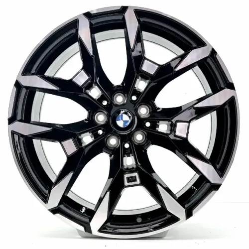 JOGO DE RODAS BMW 320I M SPORT ARO 19X8 E 9 PRETA DIAMANTADA 5X112 ET 27 E 40