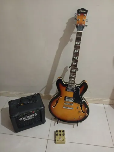 Kit guitarra caixa de som e pedal