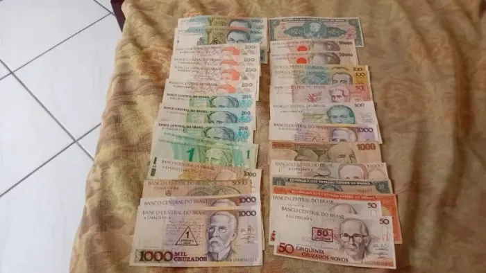 coleção de 29 notas de dinheiro antigas!