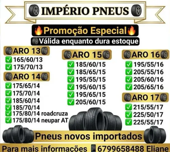 Pneus novos importados
