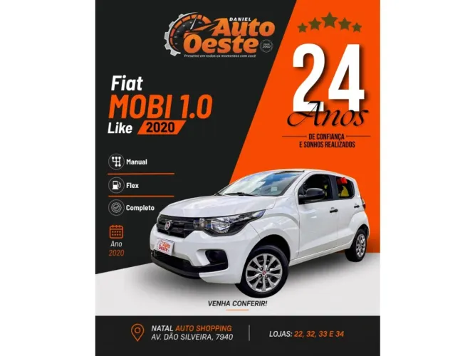 Fiat Mobi Like 1.0 Fire Flex 5P. 2020