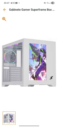 Gabinete com MONITOR LCD sem fan