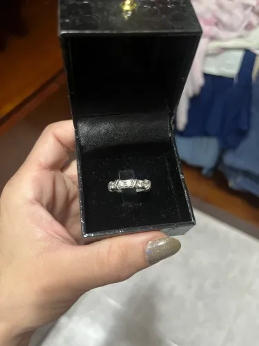 Anel prata 925 com pedra moissanite