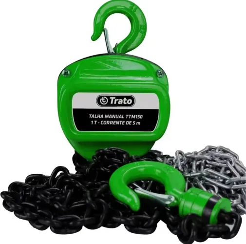 Talha manual 1 tonelada e 3 metros de corrente