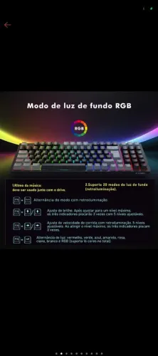 Teclado mecânico 95 teclas rgb