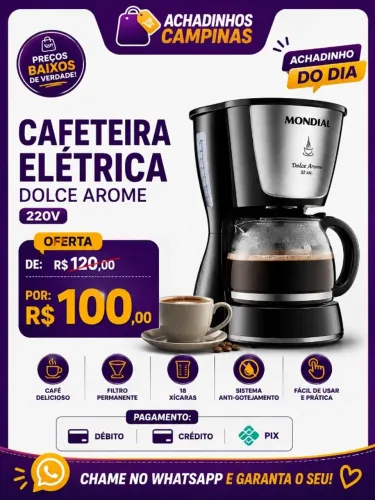 CAFETEIRA ELETRICA MONDIAL