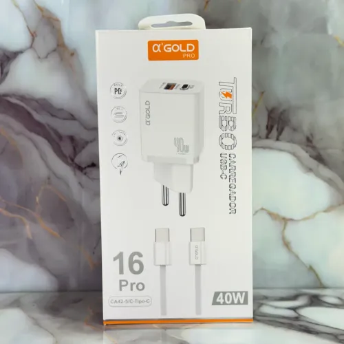 Kit Carregador turbo 40W para Android/iphone