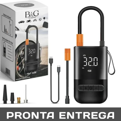 COMPRESSOR DE AR PORTÁTIL RECARREGÁVEL