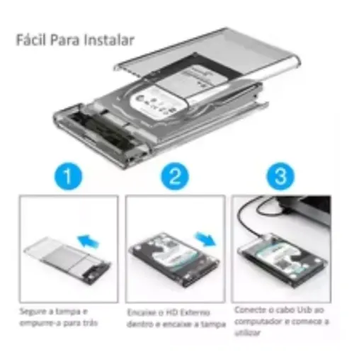 Case HD Externo 2.5 USB 3.0 Compatível PS4 Xbox One PC