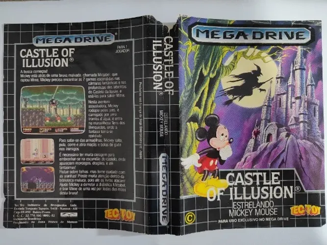 Encarte Castle of Illusion original Tec Toy - Mega Drive/Sega Genesis
