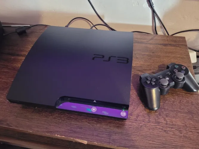 PS3 Playstation 3 Slim Completo Desbloqueado CFW C/Vários Jogos CECH2512B