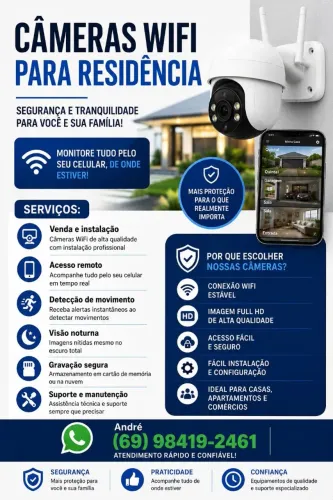 Câmeras WiFi Residencial | Instalação e Suporte
