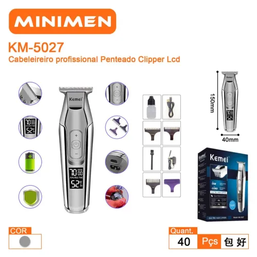 Máquina De Corte KEMEI KM 5027 Profissional LCD