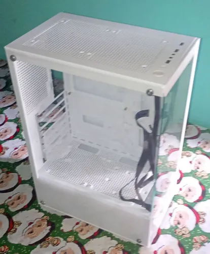 Gabinete Gamer Hayom Branco Atx Mid Tower Vidro 3 Fans Rgb Modelo Gb1793