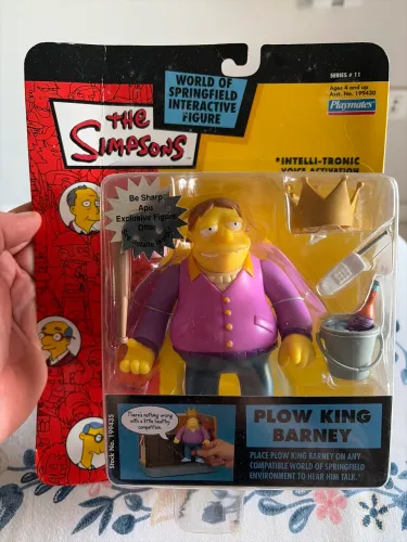 Action figure playmates, Simpsons, personagem Barney Plow king Barney, novo e importado