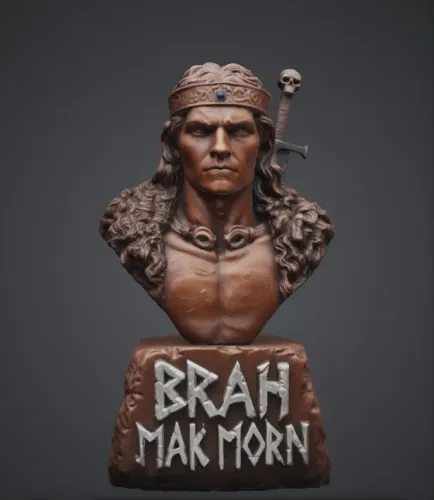 Bran Mak Morn de Robert E Howard busto feito por encomenda