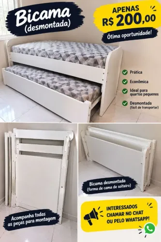 Vendo bicama para crianca estou vendo pois me mudei e não tenho espaço 