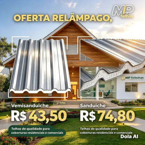 Telhas sanduíche e semi sanduíche 