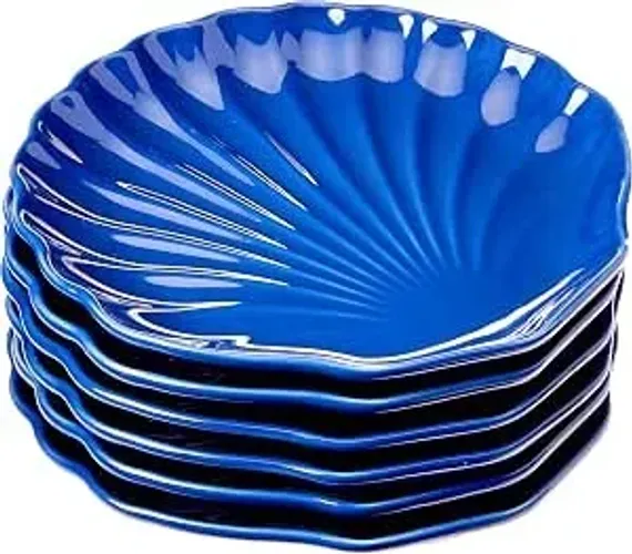 Kit de 6 pratos AZUL concha (ocean) Panelinha Rita Lobo Porto Brasil - TODOS AZUL MARINHO