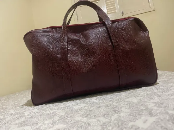 Bolsa de viagem de mão - croco bordô