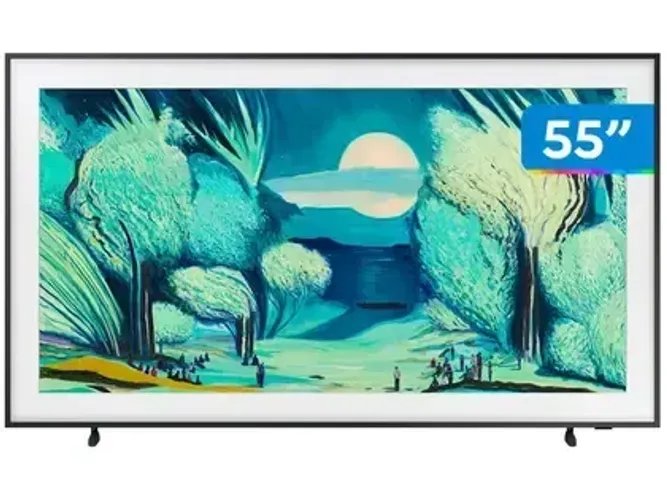 Smart TV 55? 4K Samsung The Frame QN55LS03D QLED + Moldura bege amadeirado