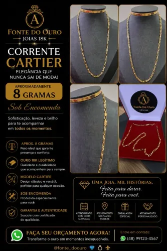 Corrente de ouro 18k 750