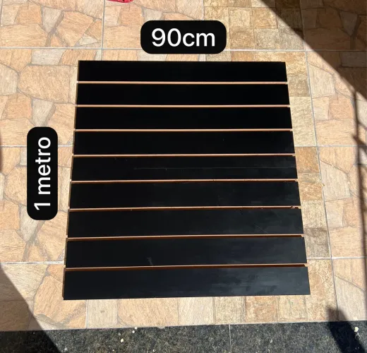 Painel expositor canaletado PRETO 90cm ? X 1 metro ? (novo) 
