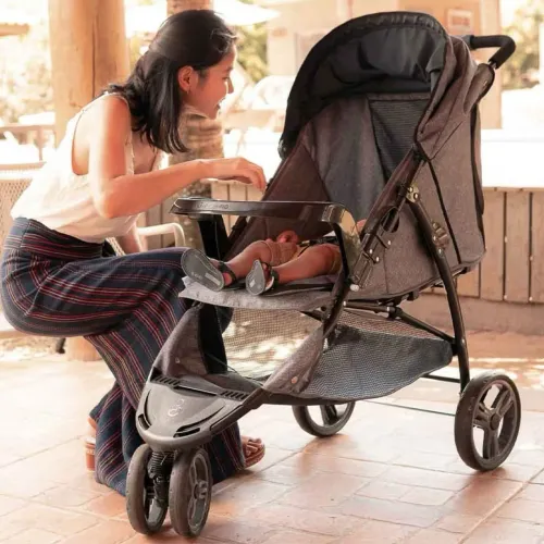 Carrinho De Bebê Cross Trail Preto 1450PPT Galzerano