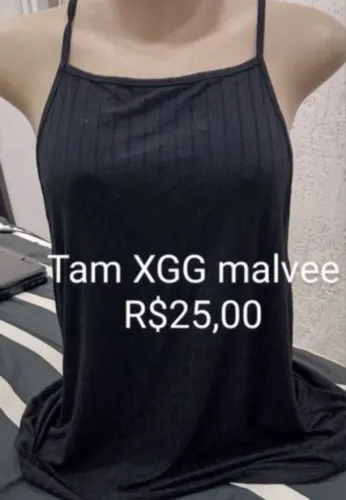Blusa preta Tam XGG- nova