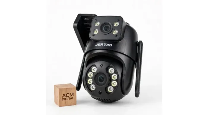 Câmera de Segurança WiFi Jortan JT-8695 Dual Lente Externa IP66 PTZ Yoosee - Nova