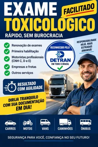 Exame toxicológico do Detran 