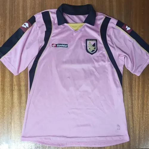 camisa original 2008 2009 palermo itália rosa lotto tamanho m