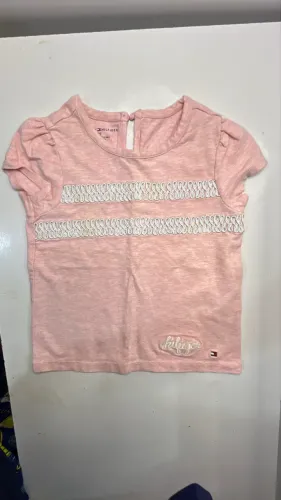 Blusa Infantil Tommy Hilfiger Rosa Original - Tam 2 Anos
