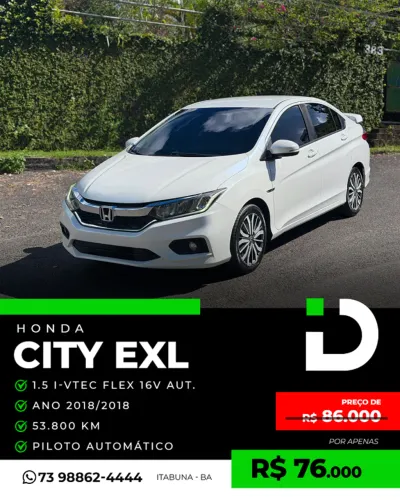 Honda City Sedan EXL 1.5 Flex 16V 4P Aut. 2018