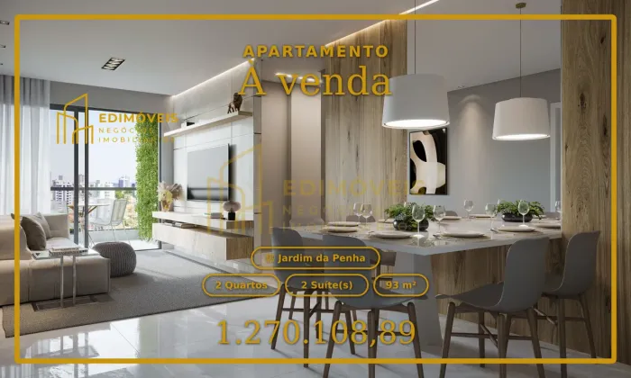 S BELLO: Apartamento com 2 Suítes e Garden em Jardim da Penha