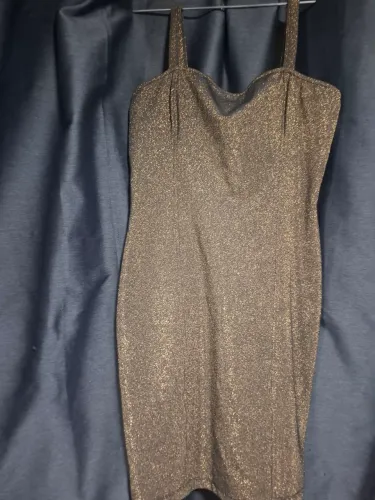Vestido festa dourado