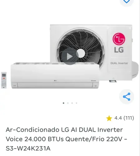 Ar condicionado inverter LG 24 mil