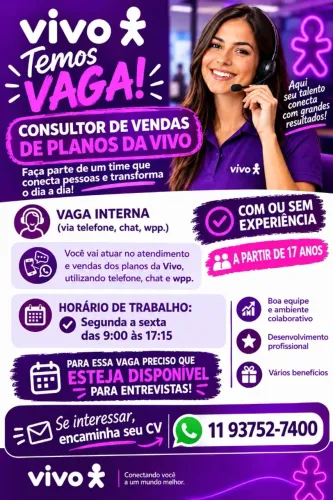 Televendas Banda Larga - segunda a sexta