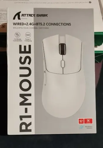 Mouse Attack Shark R1 Wireless Gamer preto