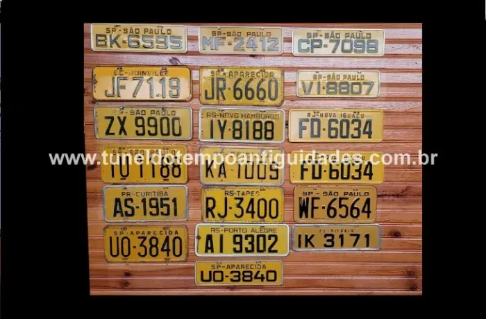 Placas Amarelas Antigas