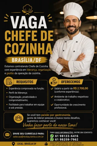 CHEFE DE COZINHA-Asa Norte