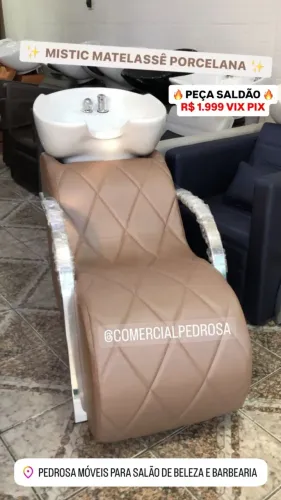 Lavatório Cuba de Porcelana Branca Móvel Louça Mistic Matelassê Nova em Promoção