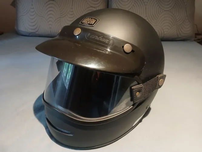 Capacete Preto Urban Bigbore Matte Black Vintage