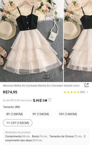 Vestido 12 anos semi-novo