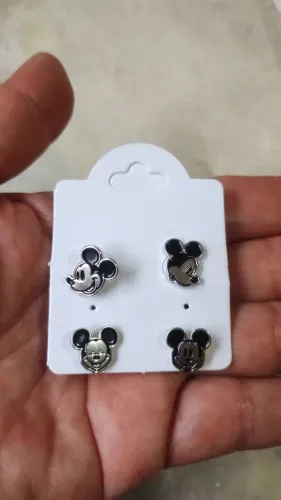 Brincos Mickey Mouse Disney aço inox 