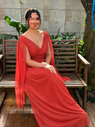 vestido festa terracota casamento madrinha convidado capa manga falsa