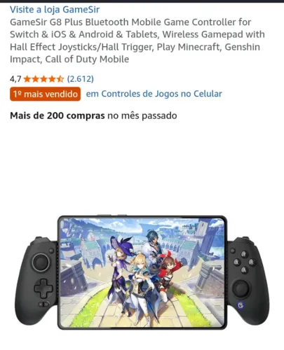 Gamesir g8 plus.Estou vendendo pq não sei mexer está novo..