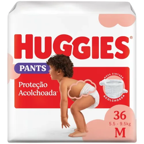 Fralda Huggies Pants Supreme Care - Tamanho M | Pacote com 36 unidades | NOVA