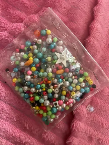 Kit Saco De Miçangas Variadas E Sorteadas Para Pulseiras