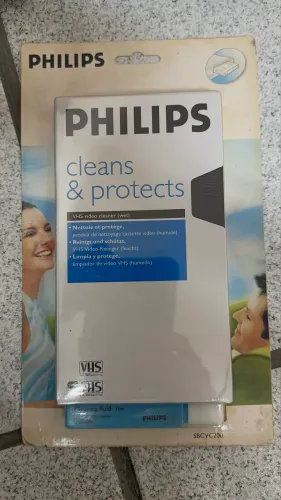 LOTE LIMPADOR E PROTETOR DE VHS PHILIPS VÍDEO CASSETE
